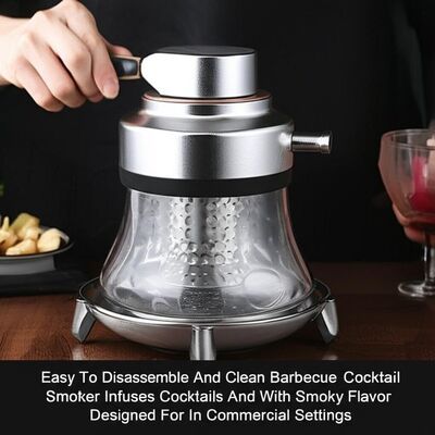 Easy To Disassemble And Clean Barbecue Cocktail Smoker Infuses Cocktails And Food With Smoky Flavor Designed For In Commercial Settings