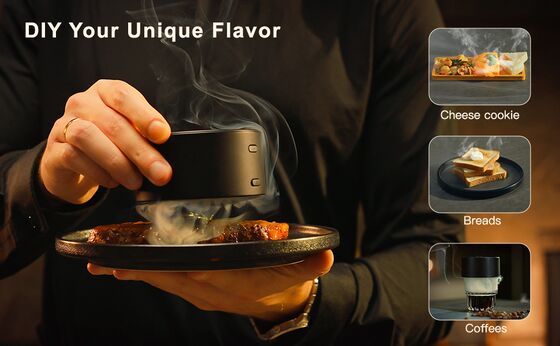 Bon prix Kit de fumoir à cocktails portable noir ABS avec batterie 3,7 V pour whisky et mixologues amateurs en ligne