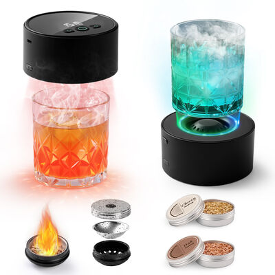 Buon prezzo Kit per fumatori da bar piccolo in ABS nero, kit per affumicatura di cocktail al whisky progettati per mixologist domestici e per esaltare il sapore delle bevande in linea