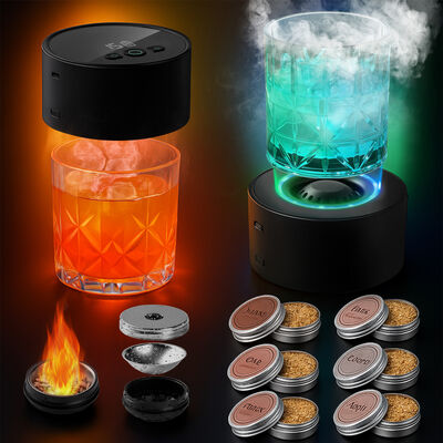 Buon prezzo Kit portatile compatto in ABS nero e leggero per affumicatura di whisky e cocktail in linea