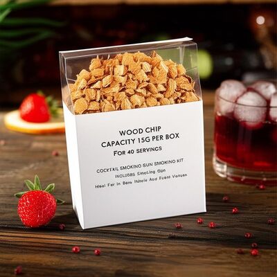 Bon prix Capacité de copeaux de bois 15g par boîte pour 40 portions Cocktail Kit de fumage comprend le pistolet de fumage Idéal pour dans les bars, les hôtels et les lieux d'événements en ligne