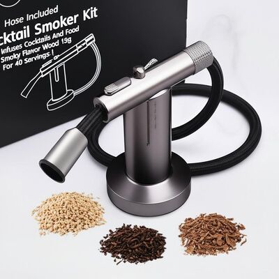 Qualität Schlauch inbegriffen Cocktail-Raucher-Kit Infusionen Cocktails und Lebensmittel Rauchgeschmack Holzsplitter Kapazität 15g pro Schachtel für 40 Portionen usine